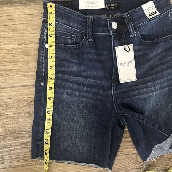 New JUDY BLUE S Mid Rise Mid Length Cut Off Shorts Women - Picture 9 of 12